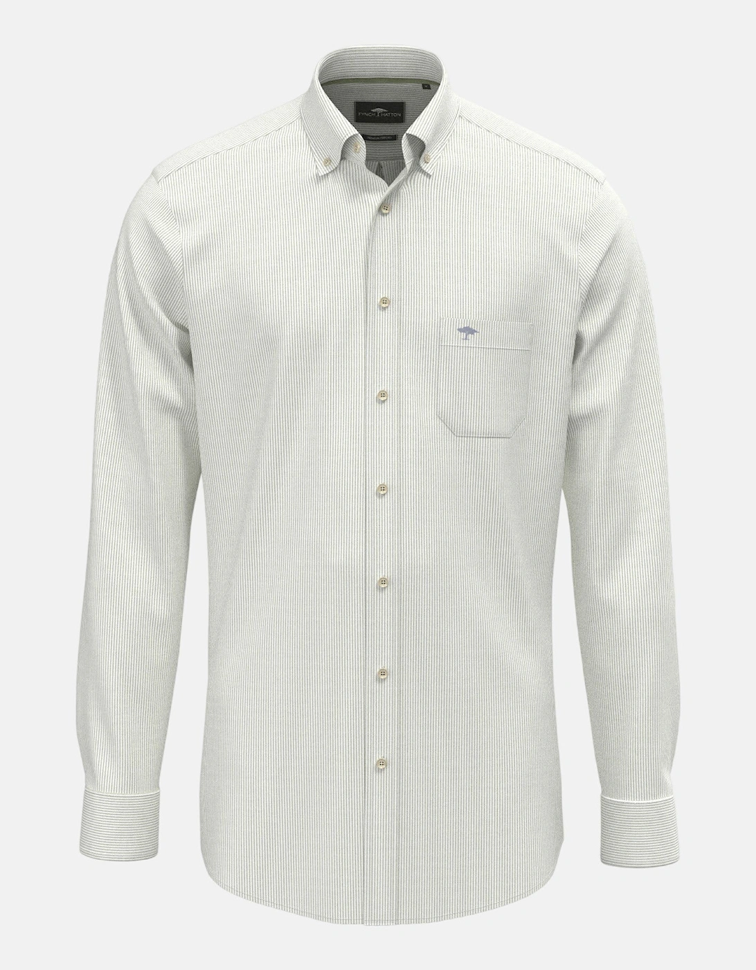 Washed Oxford Bengal Stripe Button Down Shirt Avocado, 3 of 2