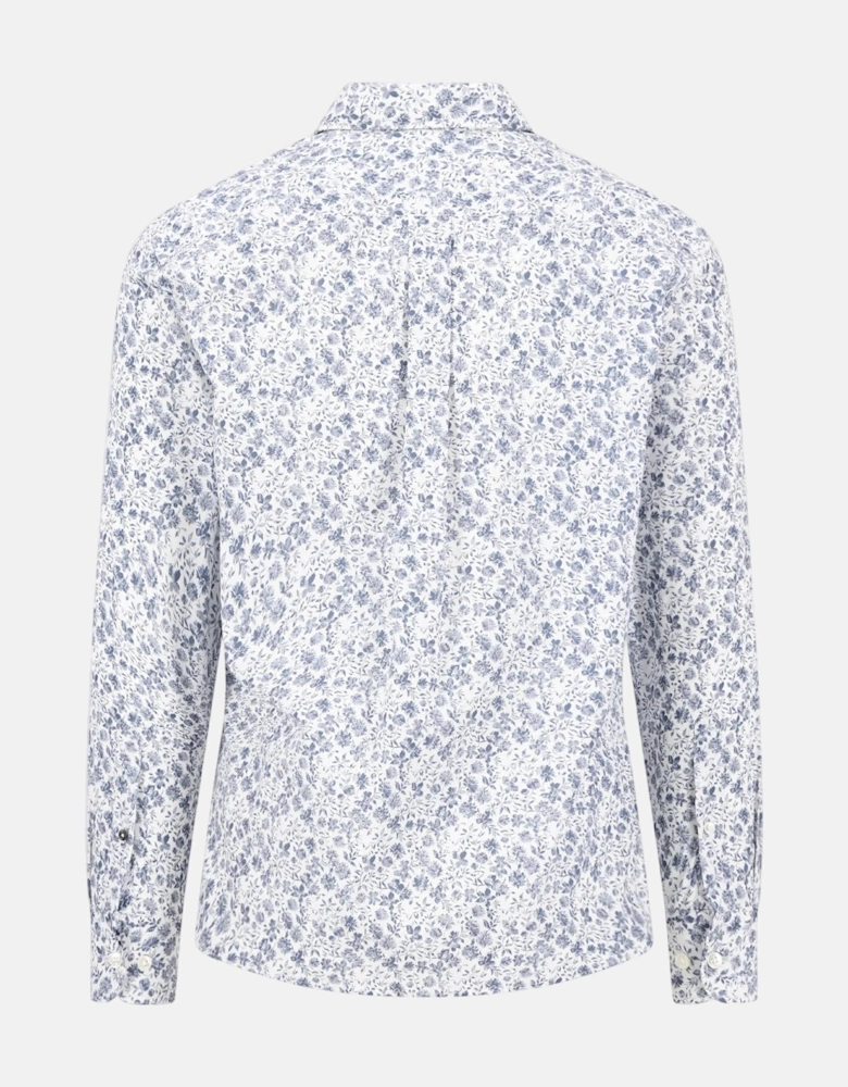 All-Over Floral Print Button Down Shirt Horizon