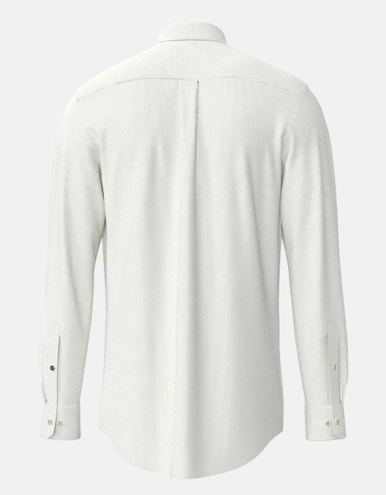 Washed Oxford Bengal Stripe Button Down Shirt Avocado