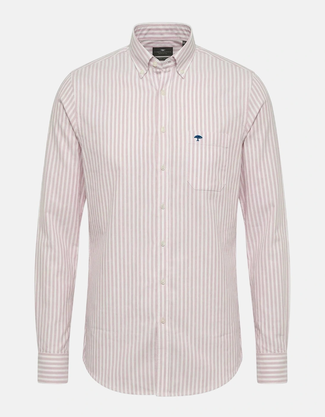 Cotton Oxford Stripe Button Down Shirt Magnolia, 3 of 2