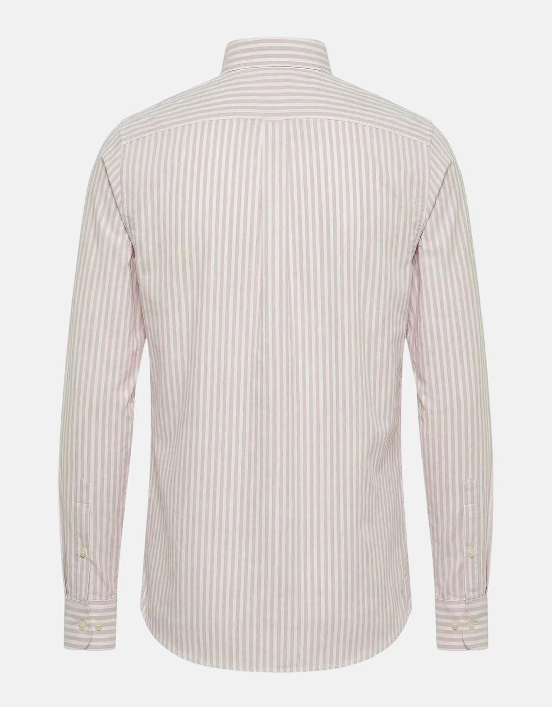 Cotton Oxford Stripe Button Down Shirt Magnolia