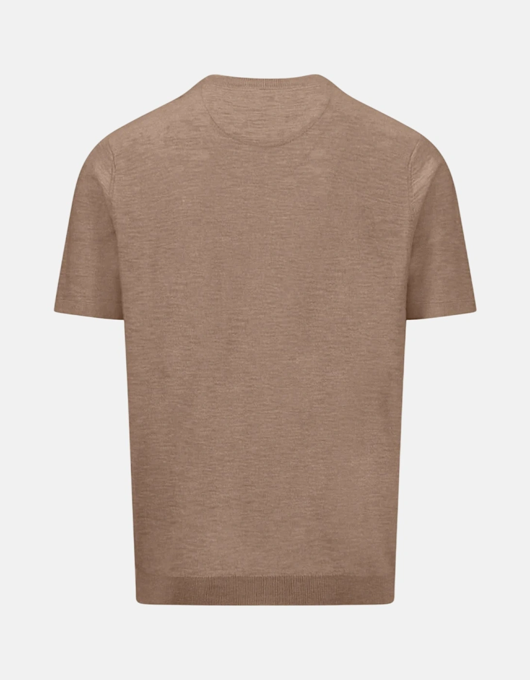 Cotton Linen Fine Knit T-Shirt Affogato