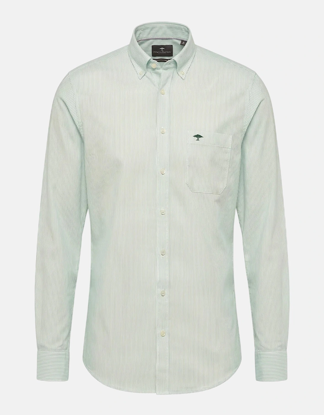 Washed Oxford Bengal Stripe Button Down Shirt Mint, 3 of 2