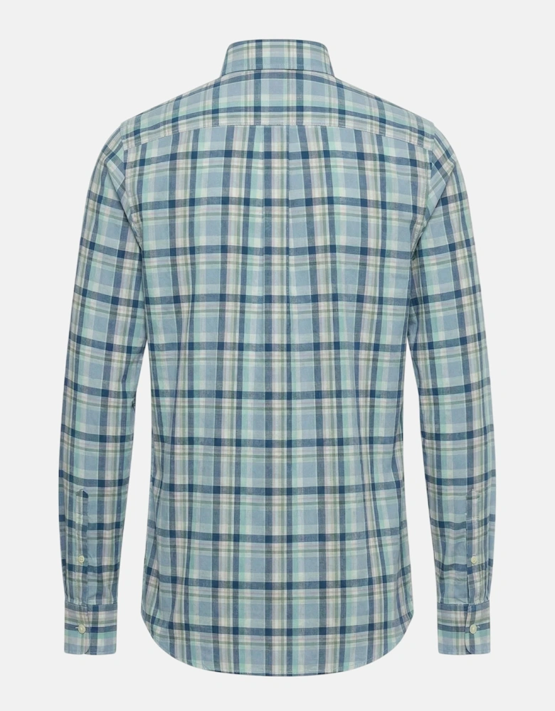 Washed Oxford Check Button Down Shirt Mint