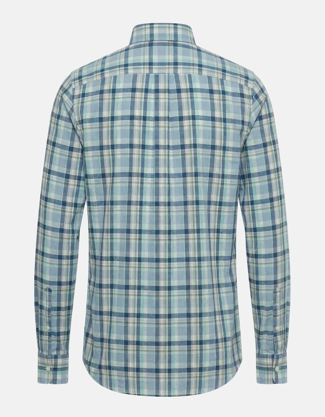 Washed Oxford Check Button Down Shirt Mint
