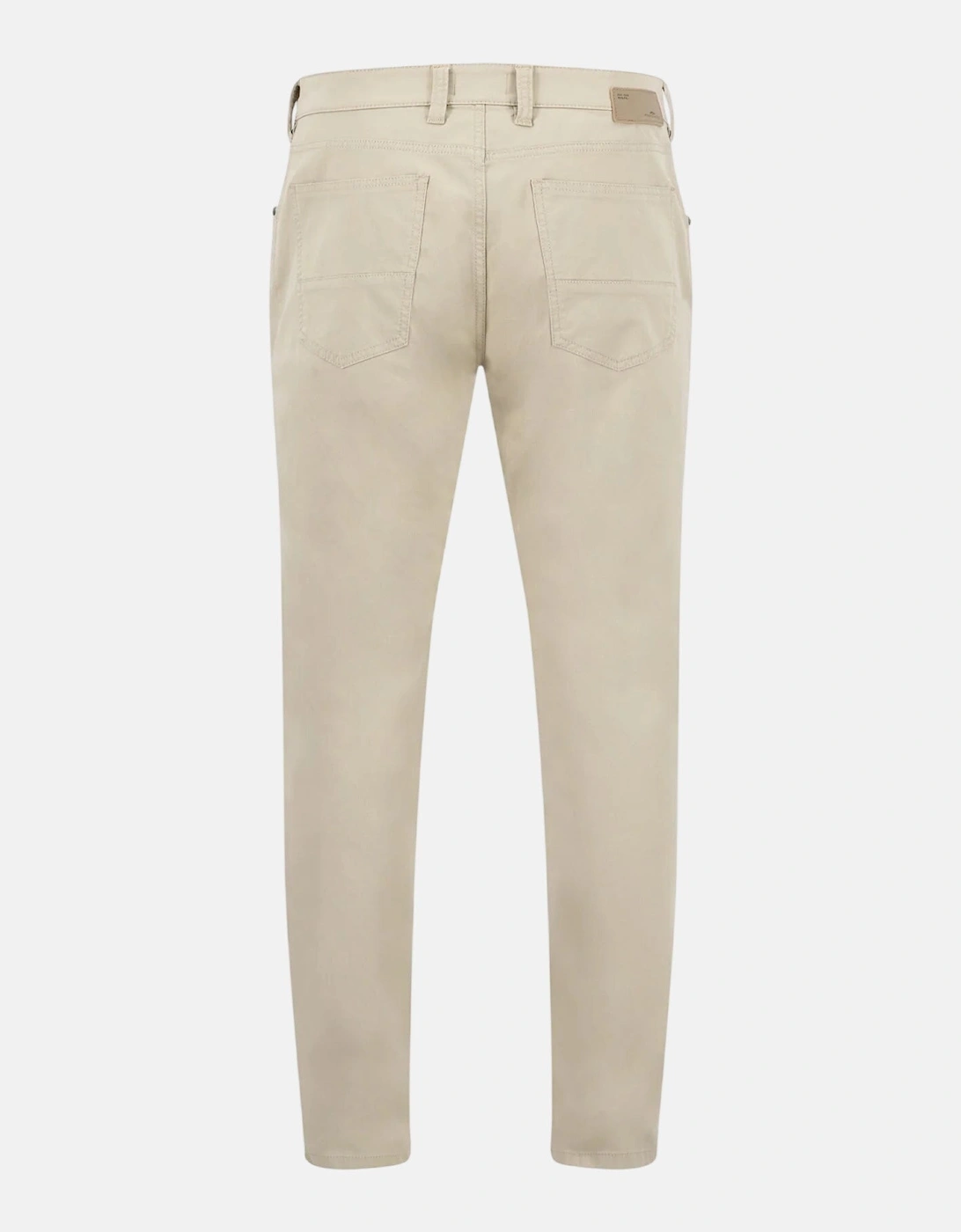 Five Pocket Stretch Cotton Chinos Beige