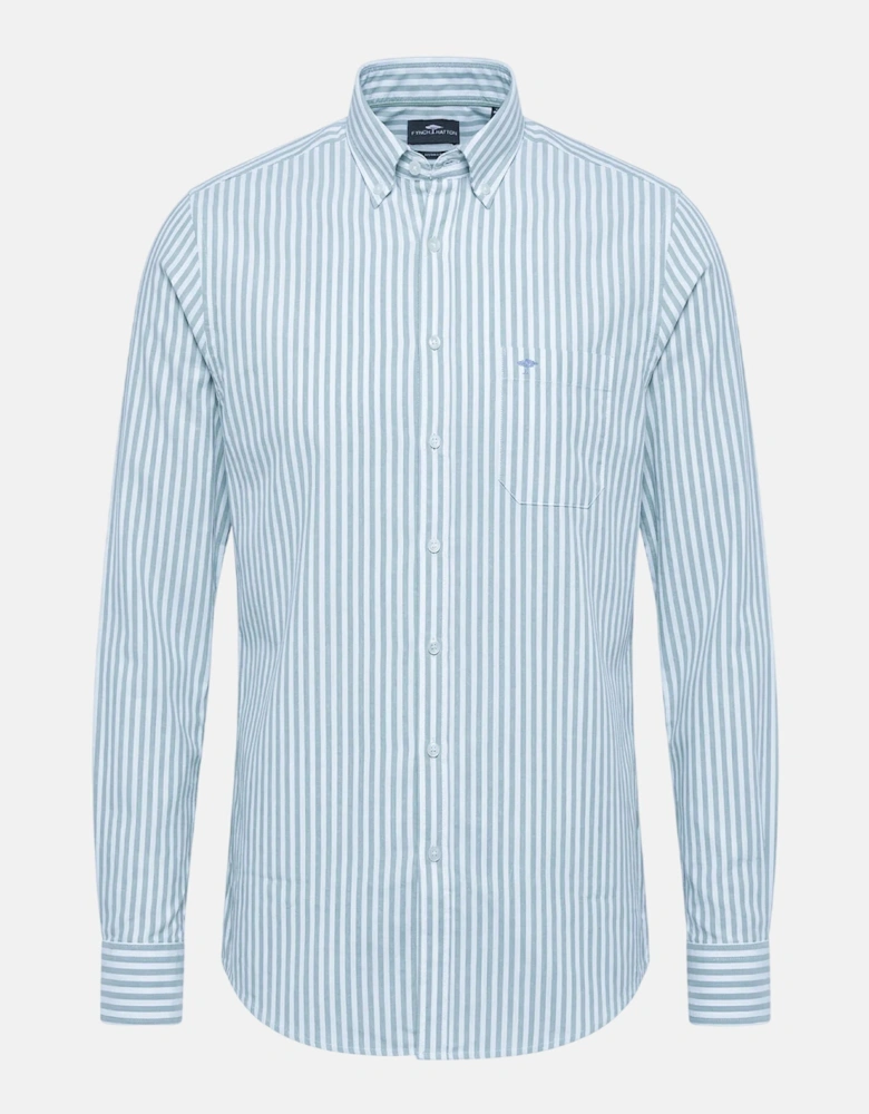 Cotton Oxford Stripe Button Down Shirt New Breeze