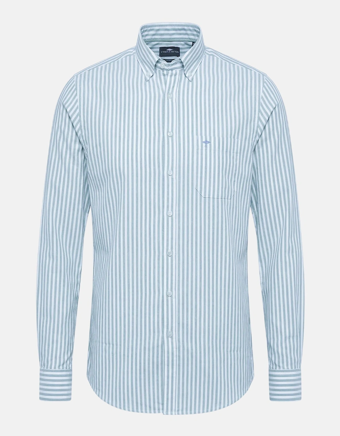 Cotton Oxford Stripe Button Down Shirt New Breeze, 3 of 2