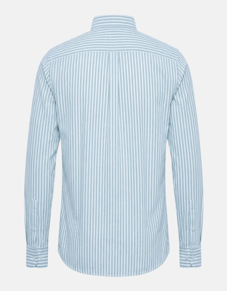 Cotton Oxford Stripe Button Down Shirt New Breeze