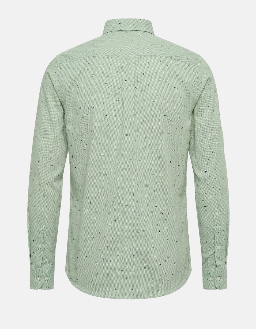 Flower Print Button Down Shirt Avocado