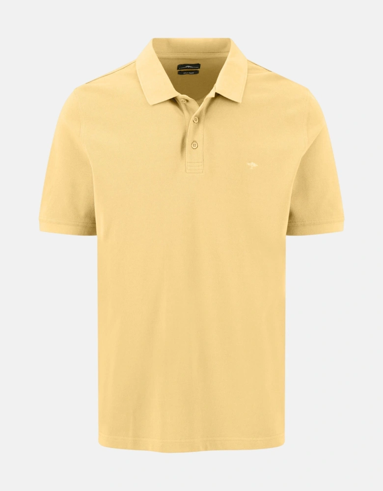 Premium Cotton 2-Ply Polo Shirt Pale Yellow