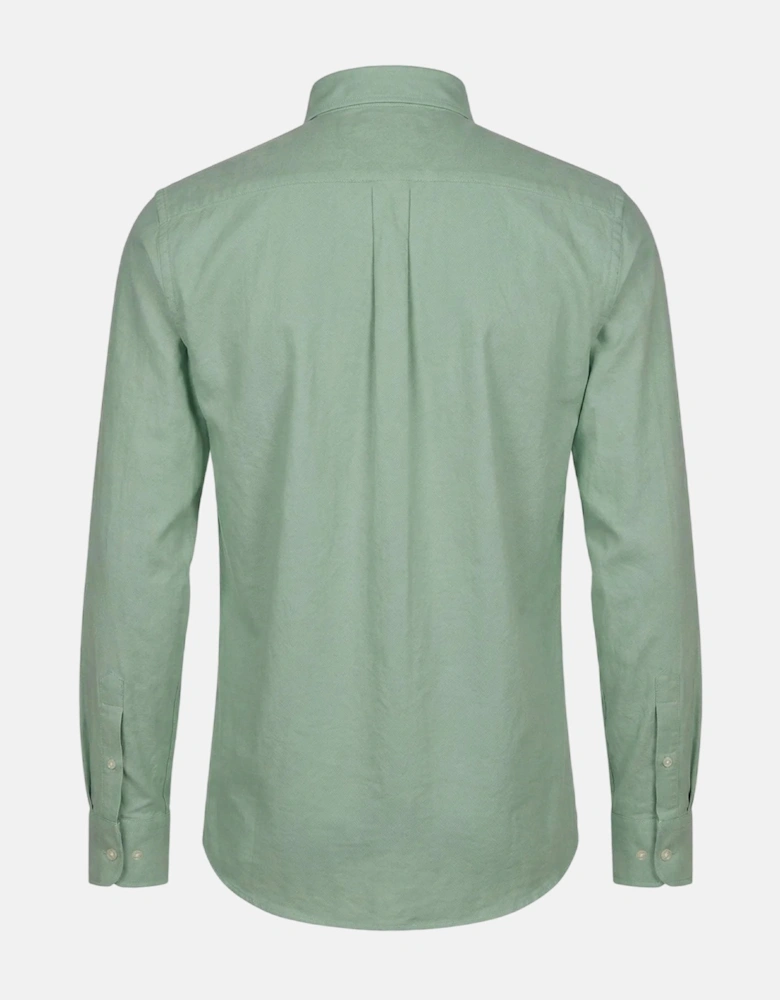 Washed Oxford Solid Button Down Shirt Avocado