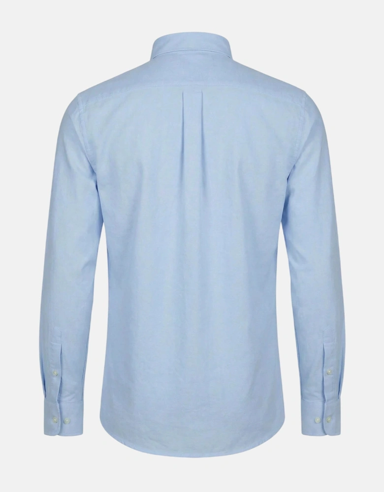 Washed Oxford Solid Button Down Shirt Harbour Blue