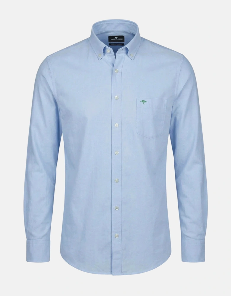 Washed Oxford Solid Button Down Shirt Harbour Blue