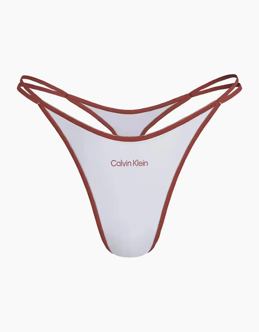 Retro Binding String Thong, White, 4 of 3