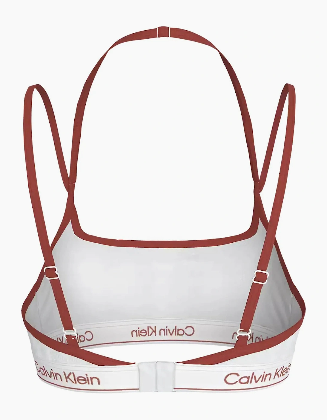 Retro Binding Unlined Bralette, White