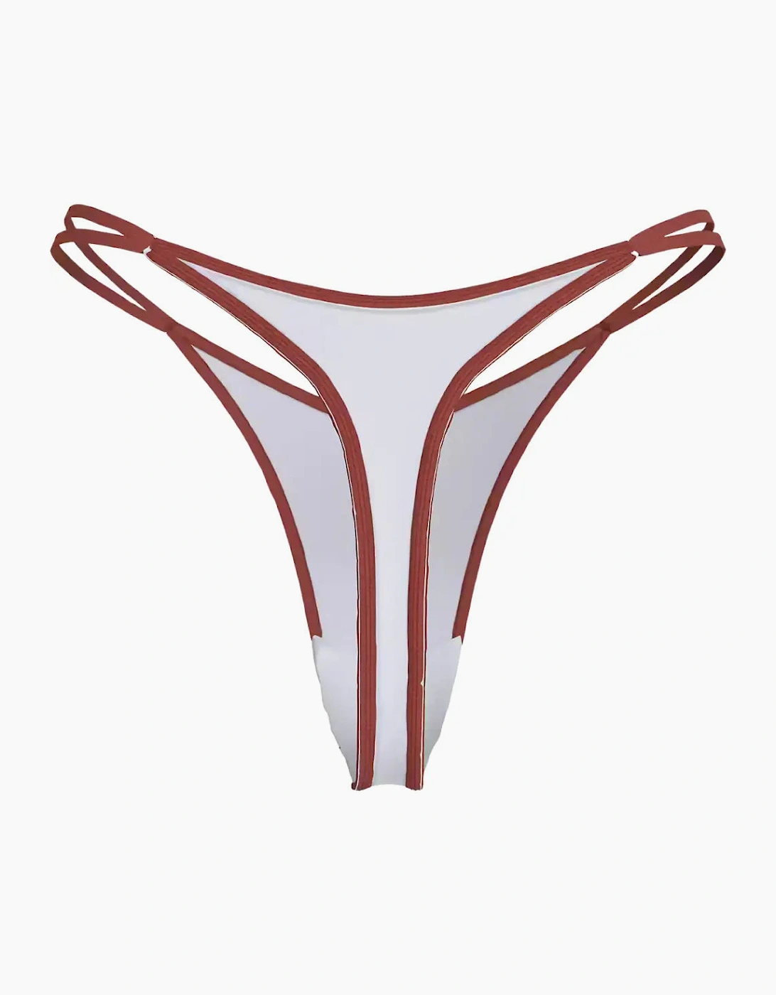 Retro Binding String Thong, White