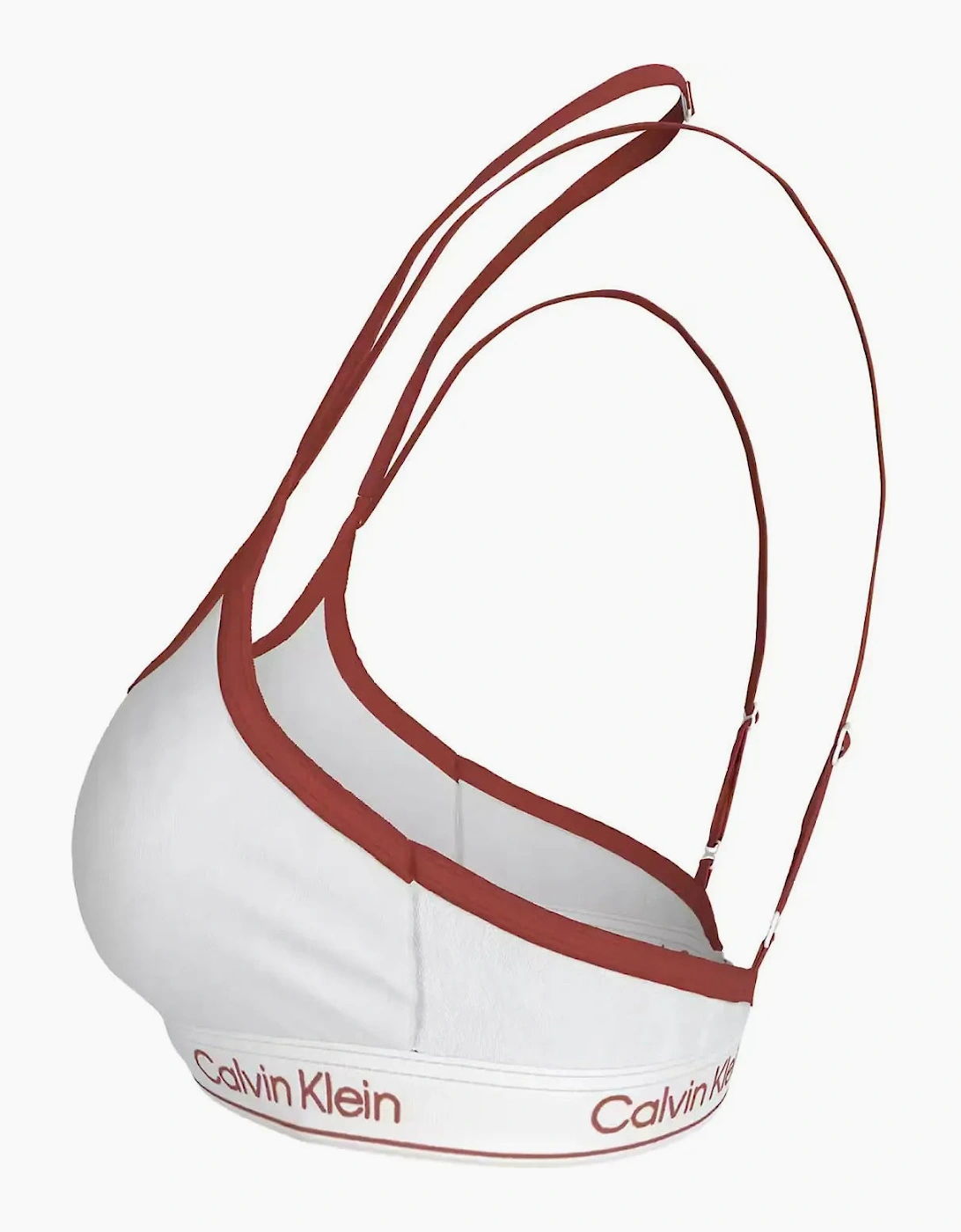 Retro Binding Unlined Bralette, White