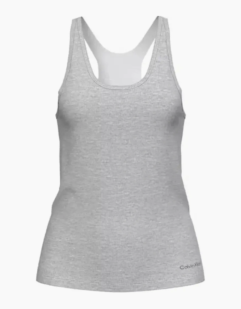 Tissue Waffle Tank & Shorts Pyjama Set, Grey Heather