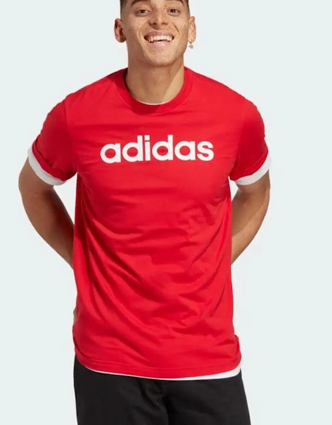 Adidas Originals Red Linear Logo T-Shirt