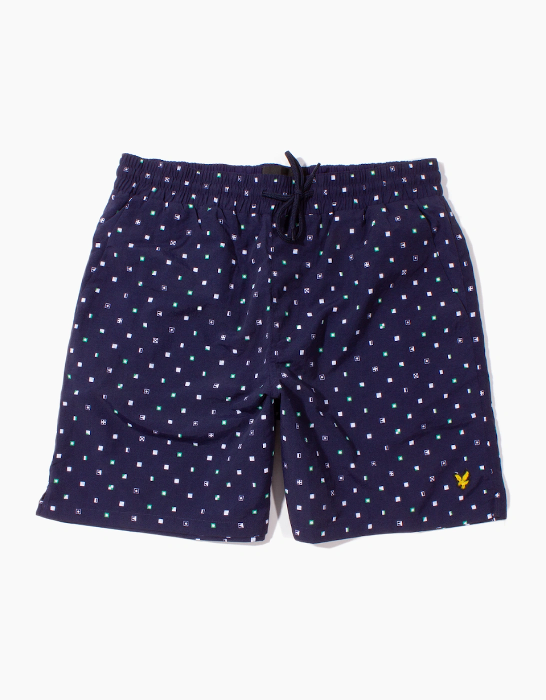 Lyle & Scott Navy Square Print Swim Shorts, 3 of 2