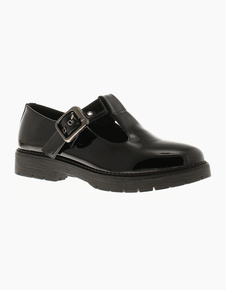 Apache Womens School Shoes Tremble Buckle black patent UK Size