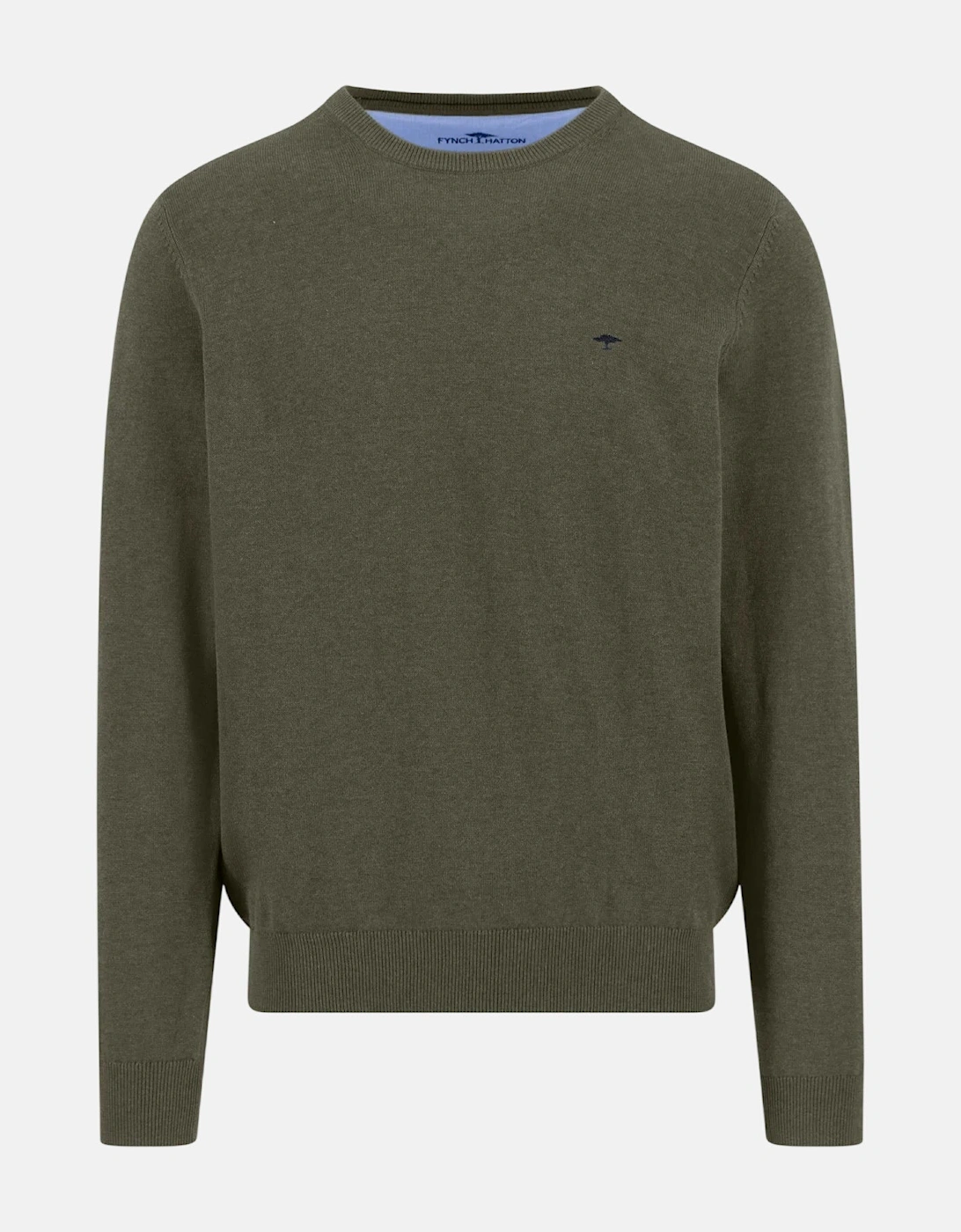 Fine Knit Cotton Crewneck Sweater Dark Khaki, 6 of 5