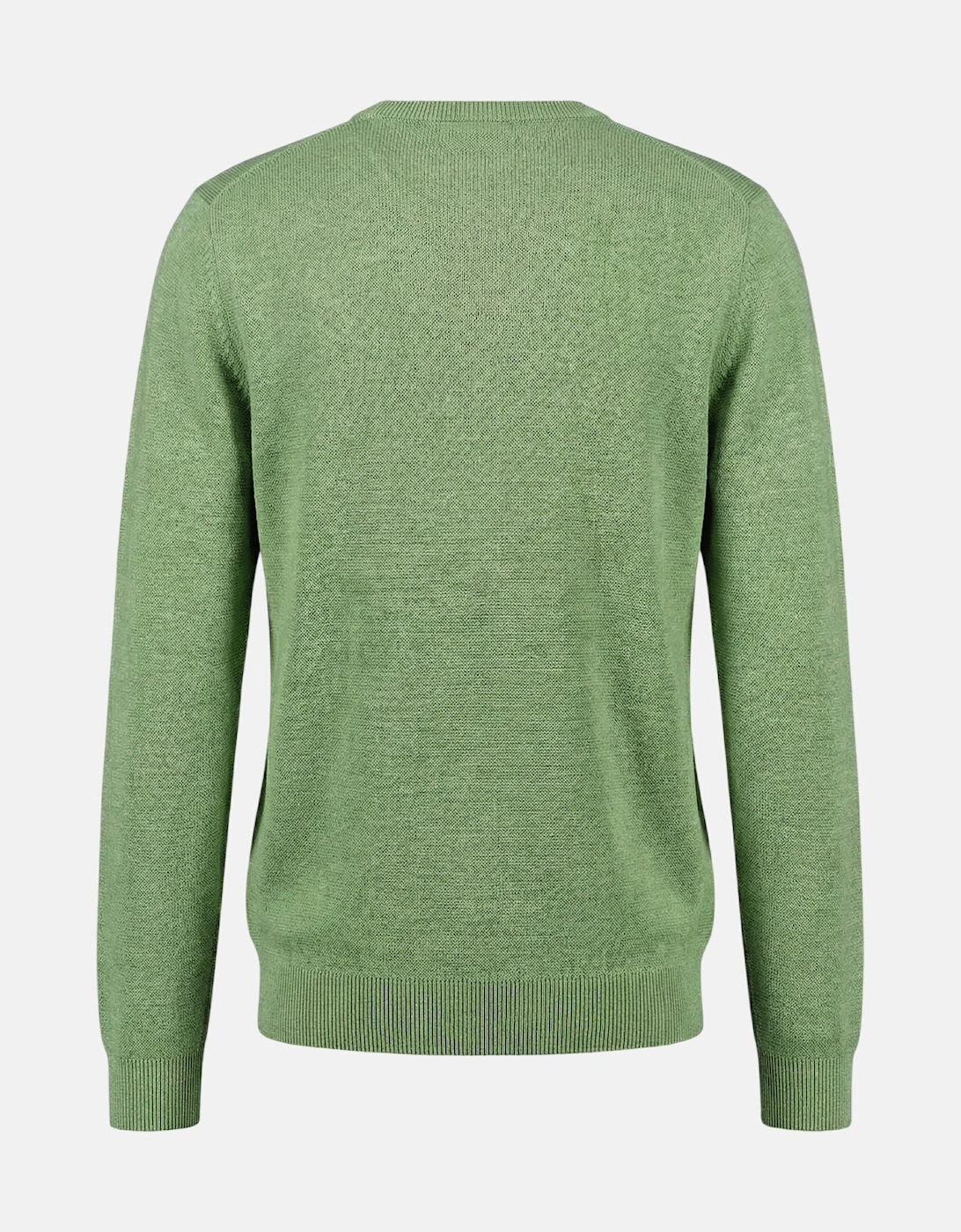 Fine Knit Air Cotton Crewneck Sweater Avocado