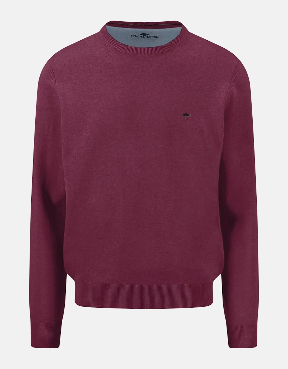 Fine Knit Cotton Crewneck Sweater Deep Merlot, 6 of 5
