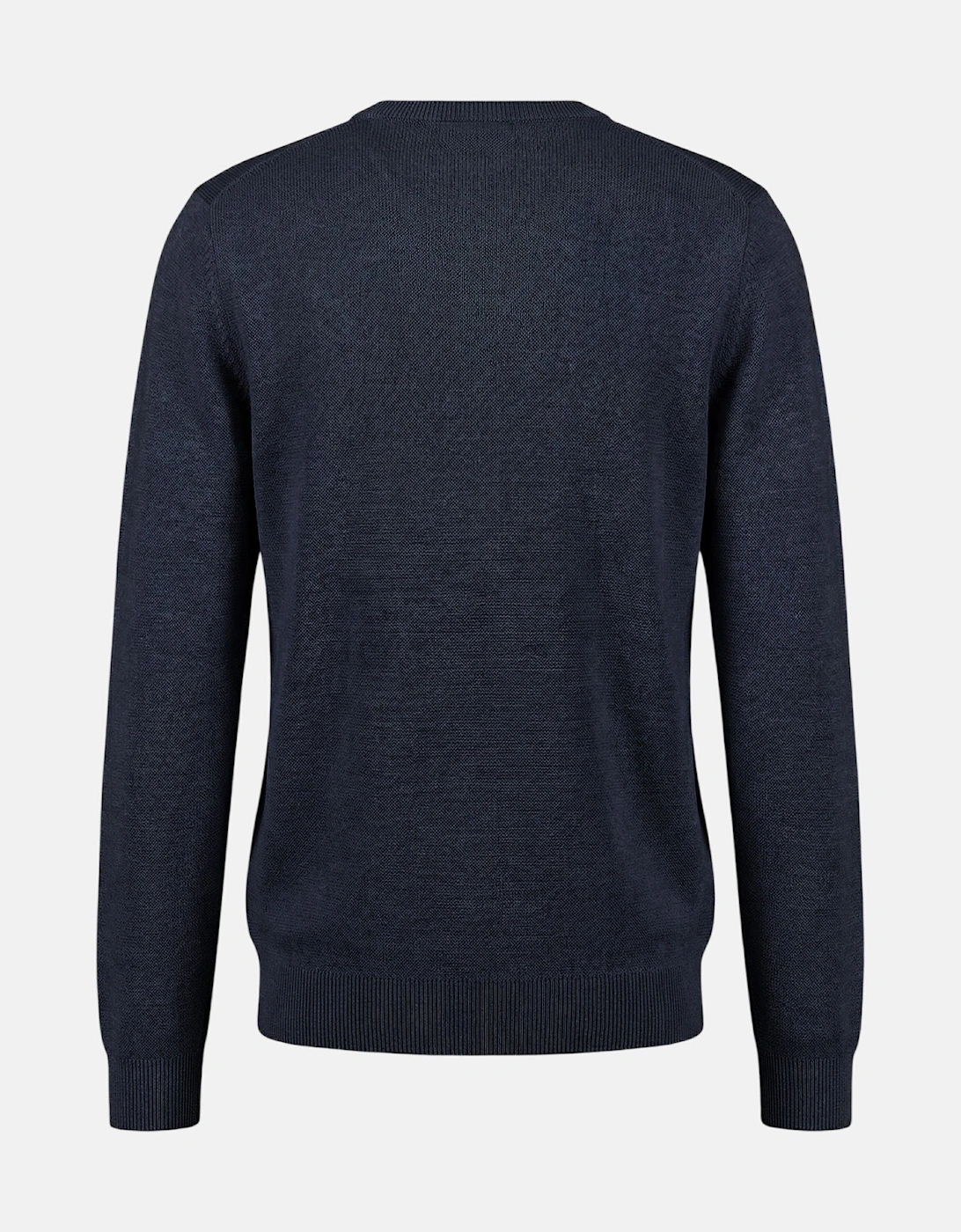 Fine Knit Air Cotton Crewneck Sweater Navy