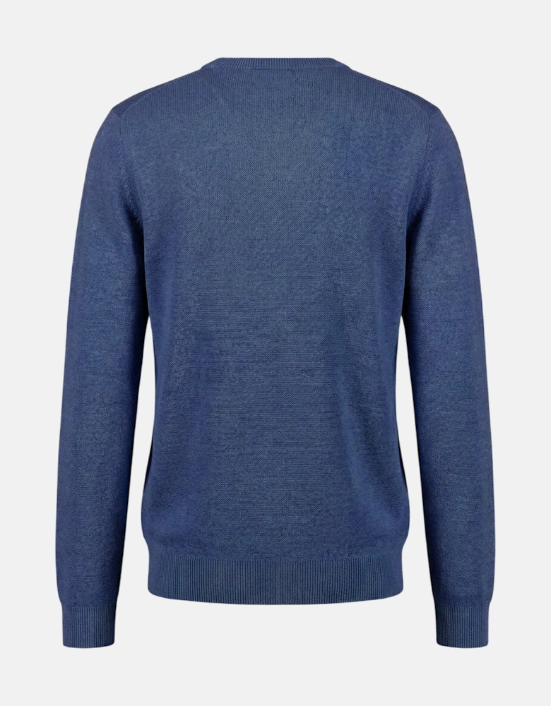 Fine Knit Air Cotton Crewneck Sweater Midnight