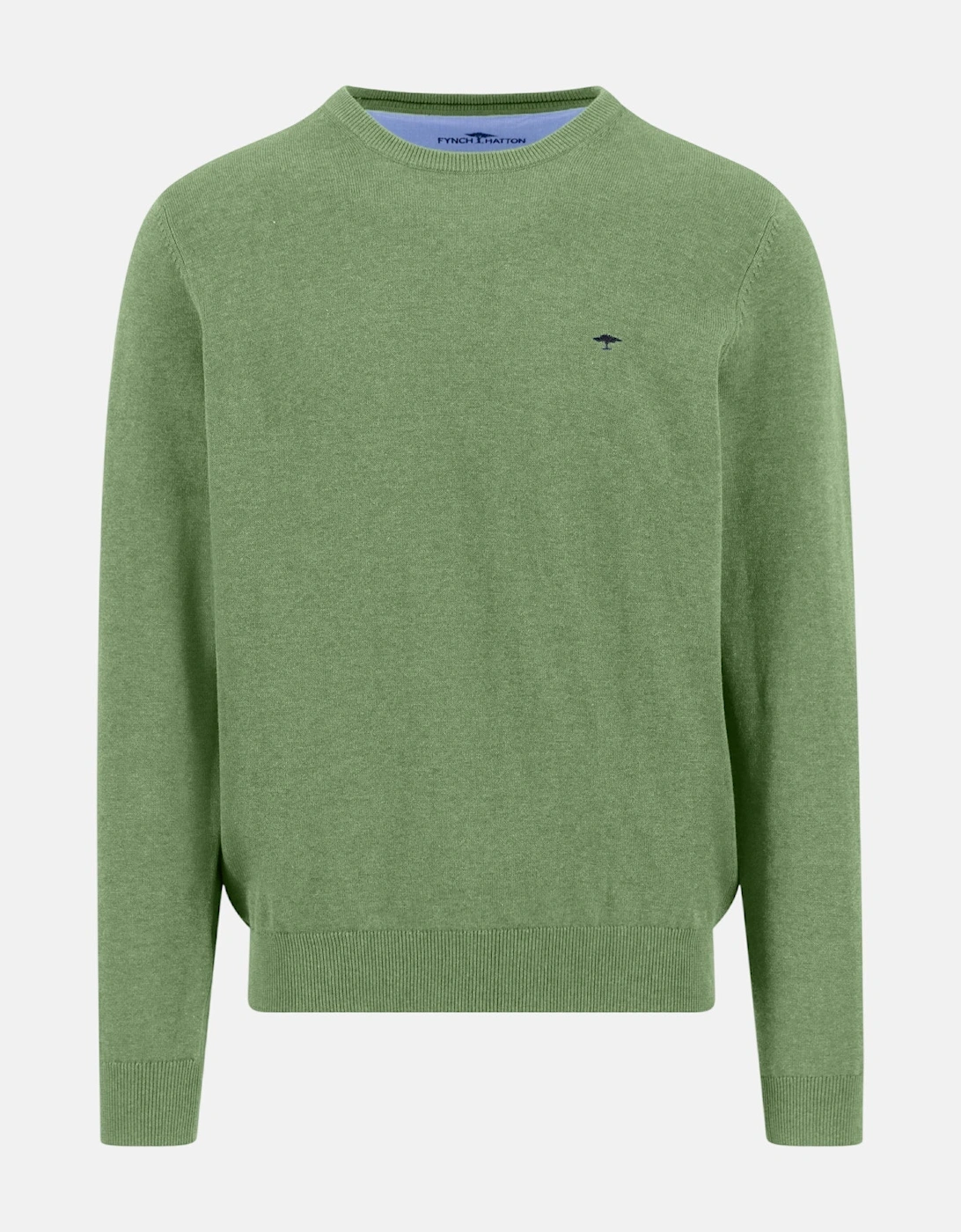 Fine Knit Cotton Crewneck Sweater Avocado, 6 of 5