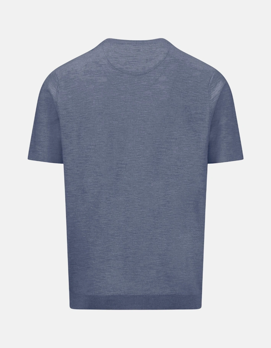 Cotton Linen Fine Knit T-Shirt Horizon