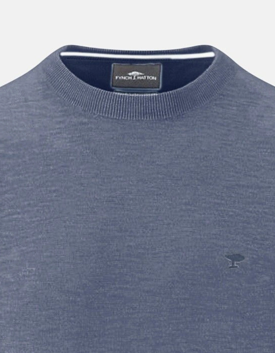 Cotton Linen Fine Knit T-Shirt Horizon
