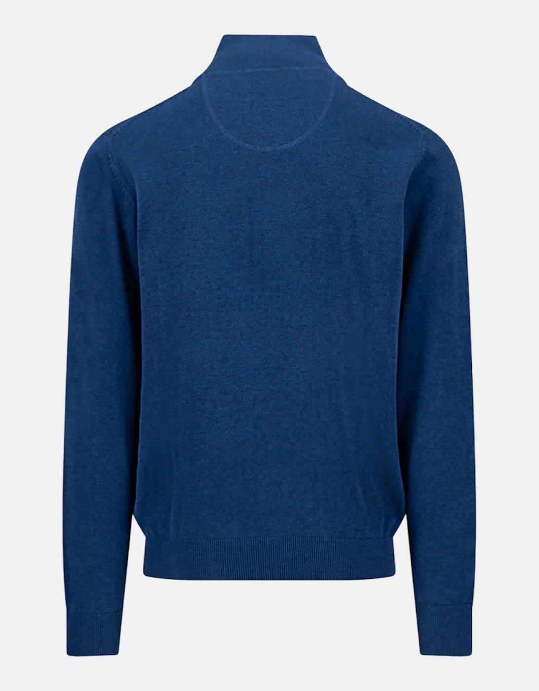 Fine Knit Cotton 1/4 Zip Sweater Midnight