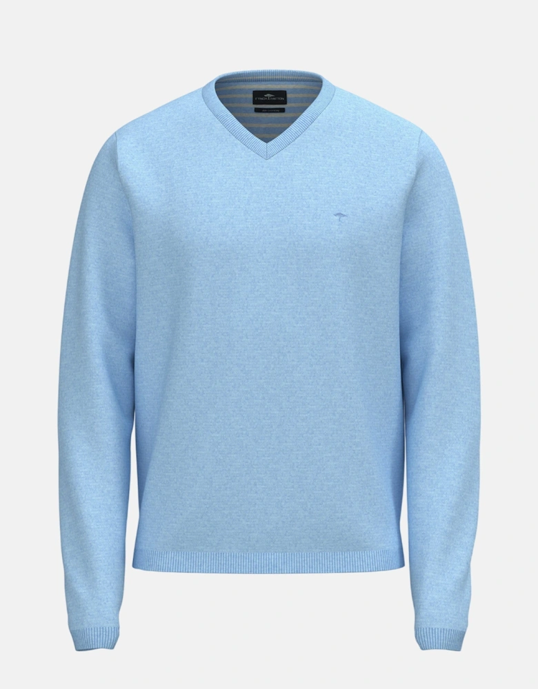 Fine Knit Air Cotton V-Neck Sweater New Breeze