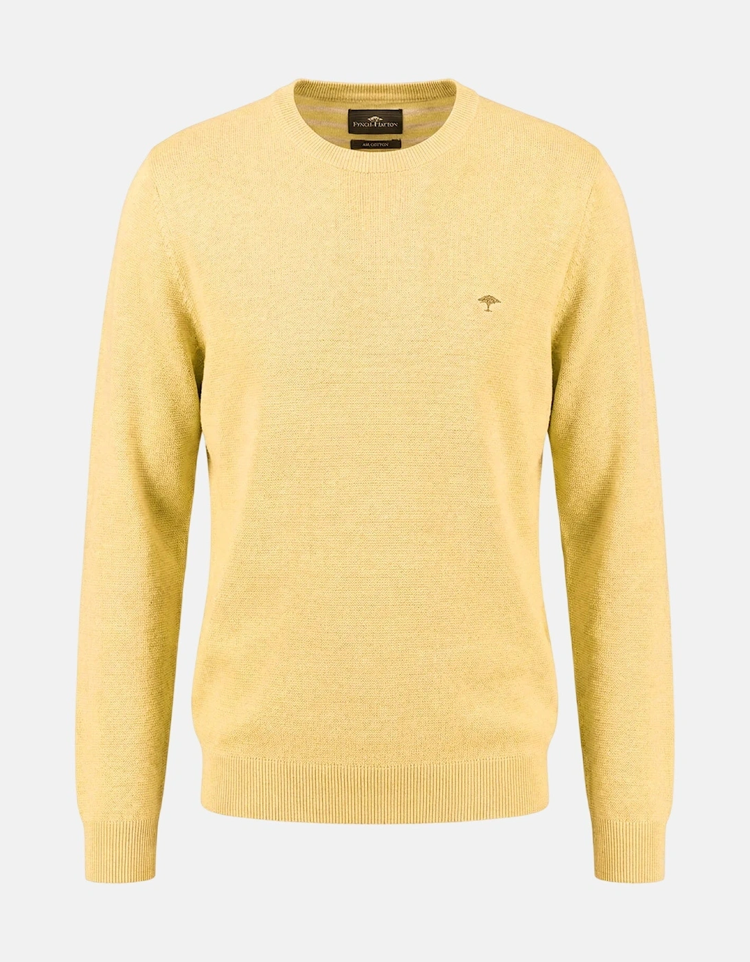 Fine Knit Air Cotton Crewneck Sweater Pale Yellow, 3 of 2
