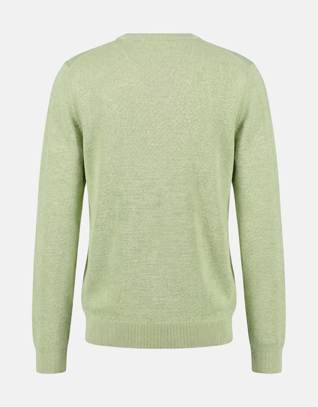 Fine Knit Air Cotton Crewneck Sweater Pear