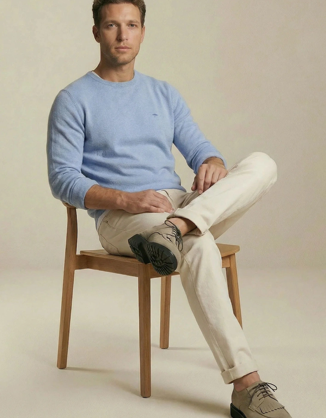 Fine Knit Air Cotton Crewneck Sweater New Breeze
