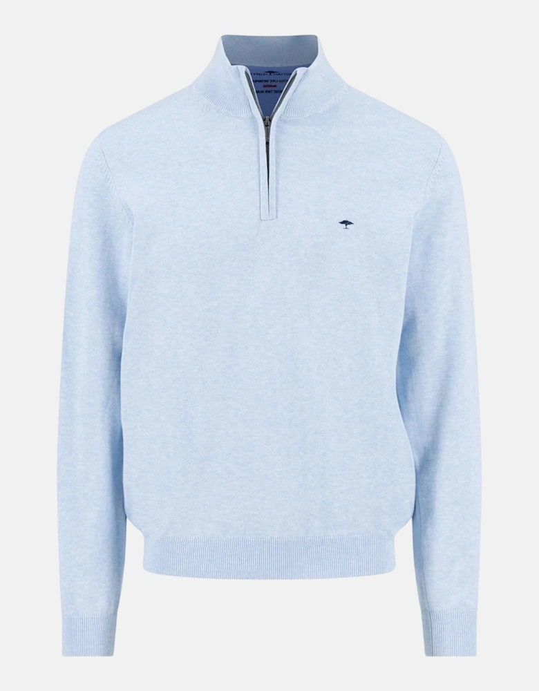 Fine Knit Cotton 1/4 Zip Sweater New Breeze