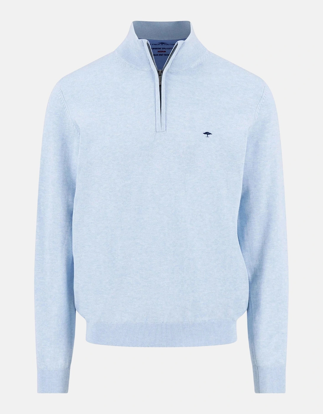 Fine Knit Cotton 1/4 Zip Sweater New Breeze, 3 of 2