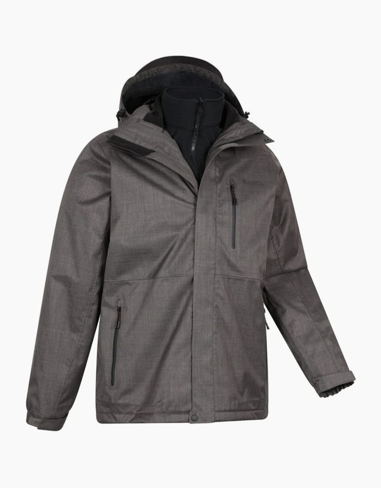 Mountain Warehouse Mens Bracken Extreme 3 in 1 Waterproof Jacket