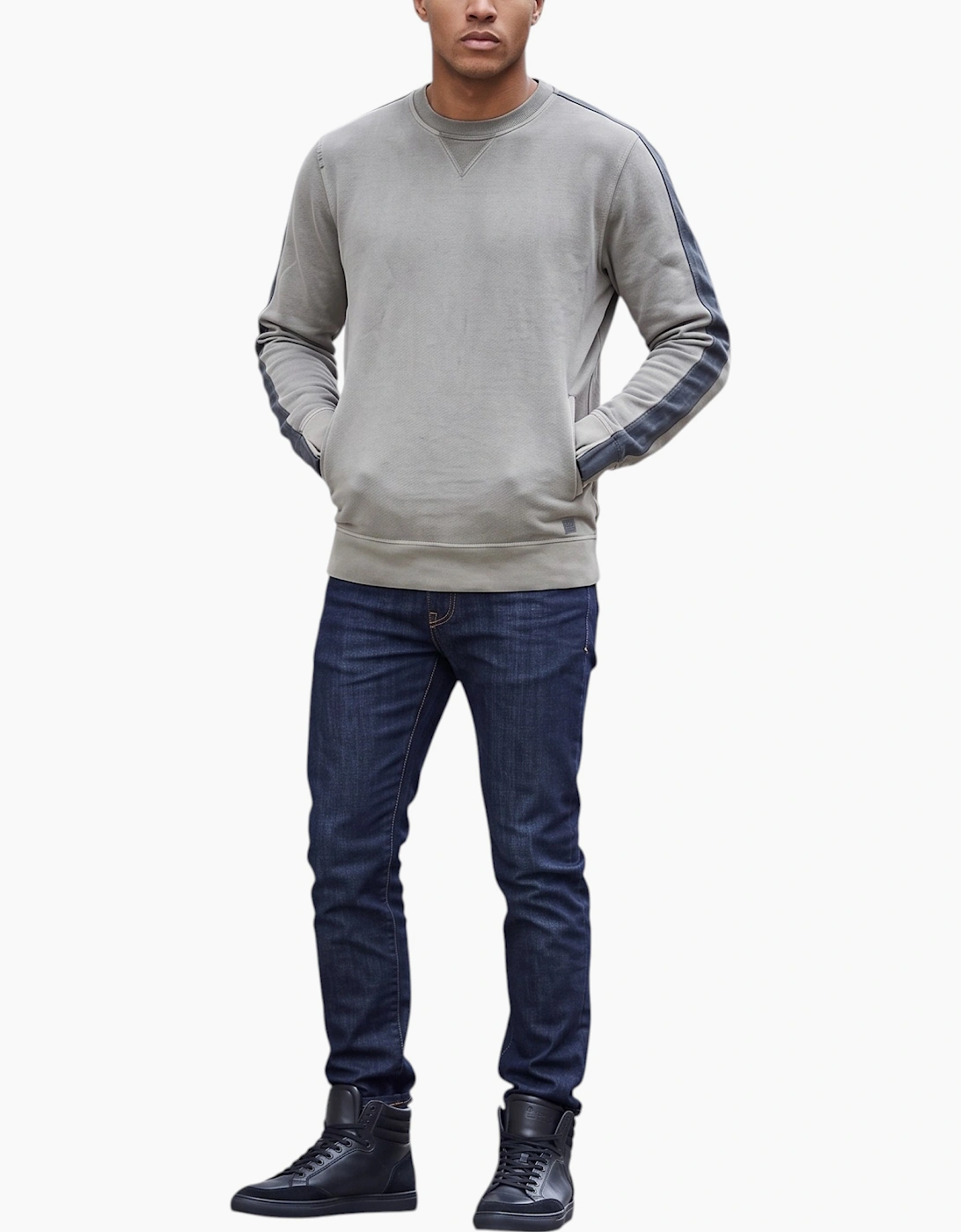 Diesel Men's Grey S D Sweat Sweatshirt Crew Neck Jumper - Size: M