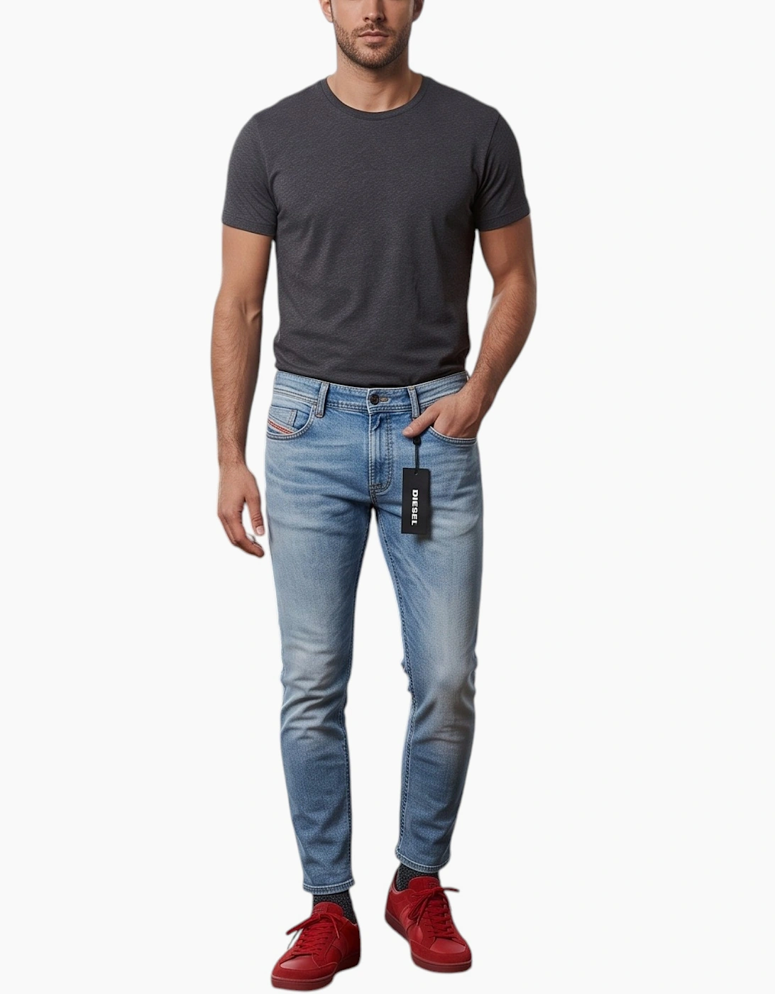 DIESEL THAVAR 0850W Mens Denim Jeans, 2 of 1