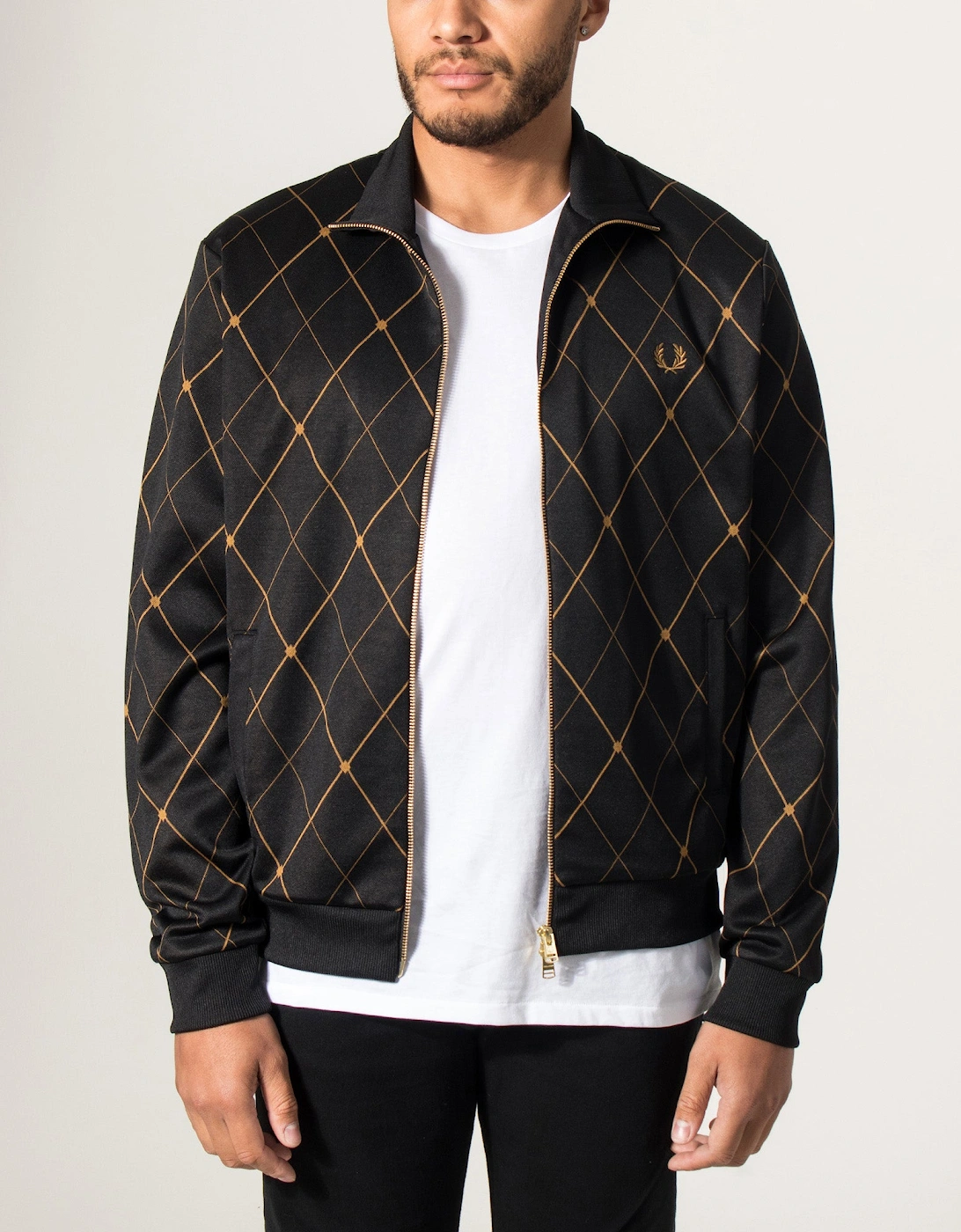 Regular Fit Argyle Track Jacket