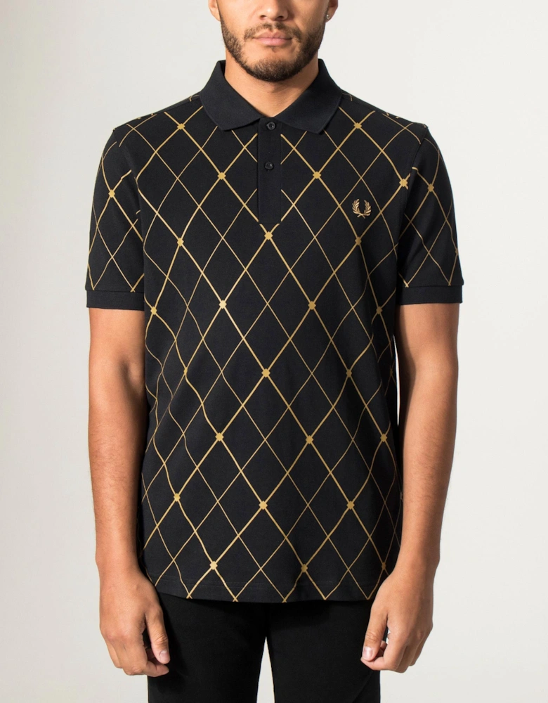 Regular Fit Argyle Print Fred Perry Shirt