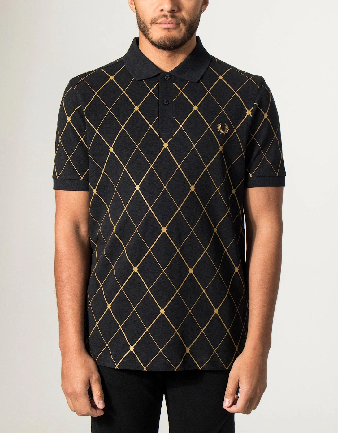 Regular Fit Argyle Print Fred Perry Shirt