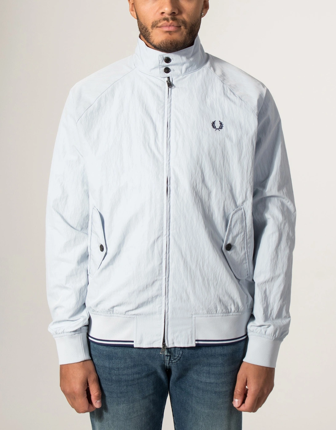 Regular Fit Crinkle Harrington Jacket