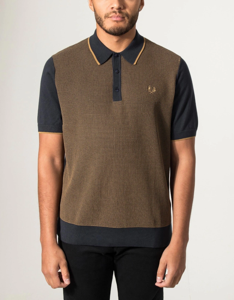 Regular Fit Tonic Waffle Knitted Polo Shirt