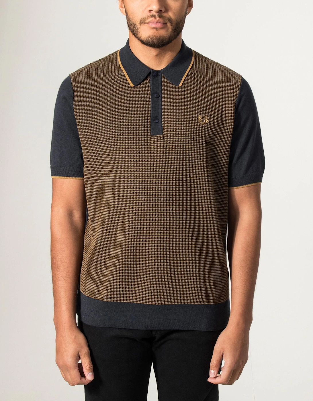 Regular Fit Tonic Waffle Knitted Polo Shirt